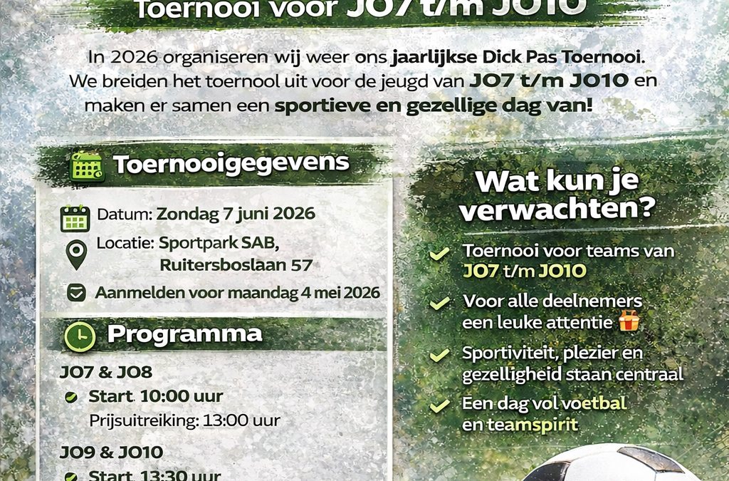 Dick Pas Toernooi 2026